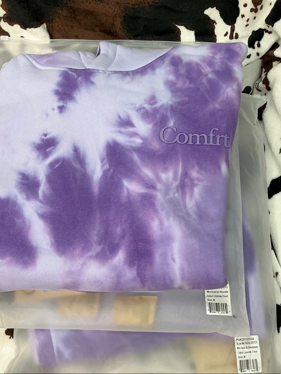 Comfrt Tops - Comfit Lavender Cloud Tie-Dye Hoodie Set
